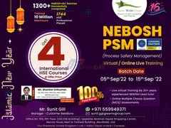 Special offer for NEBOSH Process Safety Management (PSM) Course in Fujairah