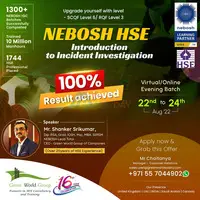 Join NEBOSH Introduction HSE Incident Investigation course in Al Ain