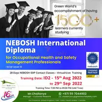 Register now for NEBOSH IDip course in Fujairah - 1