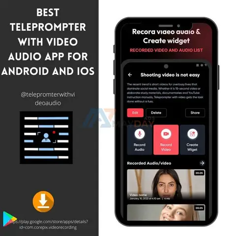 Best Teleprompter with Video Audio App for Android and iOS - 1/1