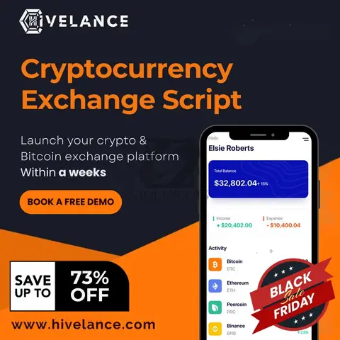 Get Cryptocurrency Exchange script up to 73% offer at Hivelance Black Friday Sale - 1