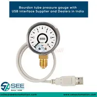 Bourdon tube pressure gauge with USB interface Supplier and Dealers in India