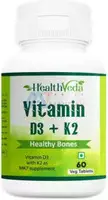 Health Veda Organics Vitamin D3+K2 Supplement – Bone Health Booster (60 Veg)