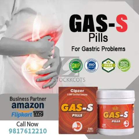 Gas-S Pills relieve extra gas such,belching, bloating, and pressure in the stomach - 1/1