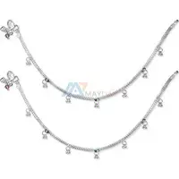 Silver Anklets for Baby Girl - 2