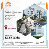 2 and 3BHK Flats for Sale in Nizampet | Oyster by Risinia