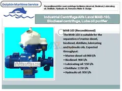 Industrial Centrifuge Alfa Laval MAB-103, Biodiesel centrifuge, Lube oil purifier - 2