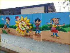 Play School Boundary Wall painting From Kamareddy - 4