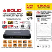 SOLID HDS2X-7272DLX DVB-S2X H.265 HD FTA Set-Top Box - 1