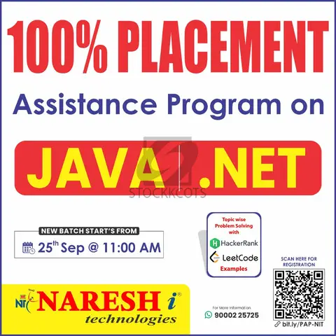 100% Placement Assistance Program On Java Developer & Dot Net - Naresh IT - 1