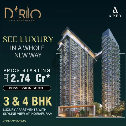 offers 3 & 4 BHK luxurious apartments in Apex D Rio - 1