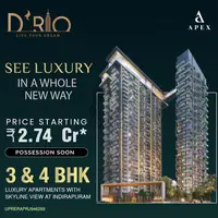 offers 3 & 4 BHK luxurious apartments in Apex D Rio
