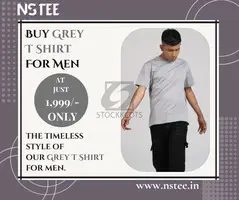 Grey t shirt for men