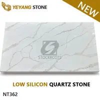 Low Silica Quartz Stone Calacatta Series Engineered Artificial Quartz Stone for Kitchen Tops - 1