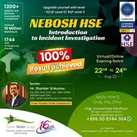 Register NEBOSH HSE Incident Investigation Course in Jubail - 1