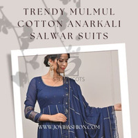 Buy Mulmul Cotton Anarkali Salwar Suit at JOVI Fashion for the best price - 5
