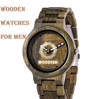 Rectangular Metal and Wooden Wrist Watch for Men and Women in South Africa